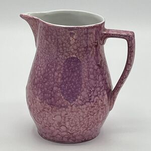 VTG RCW Retsch Co Creamer Pitcher Iridescent Crackleware Bavaria Germany Pink 5"